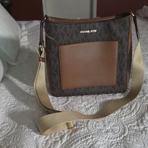 Michael Kors Black and Brown Men's Messenger Bag